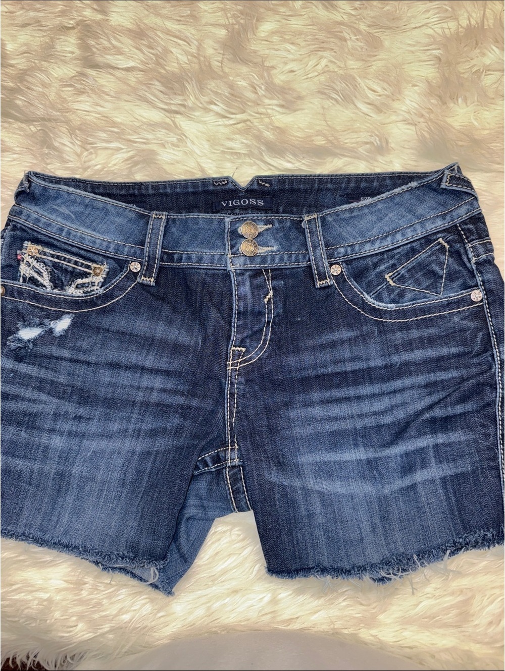 Vigoss The Chelsea Skinny Denim Shorts Size 11/12 Length 27